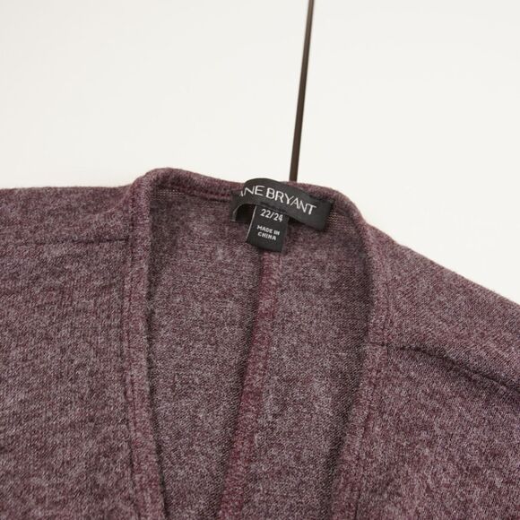 Lane Bryant Purple Open Cardigan Sweater Womens Sz 22 - 24 - Picture 8 of 12